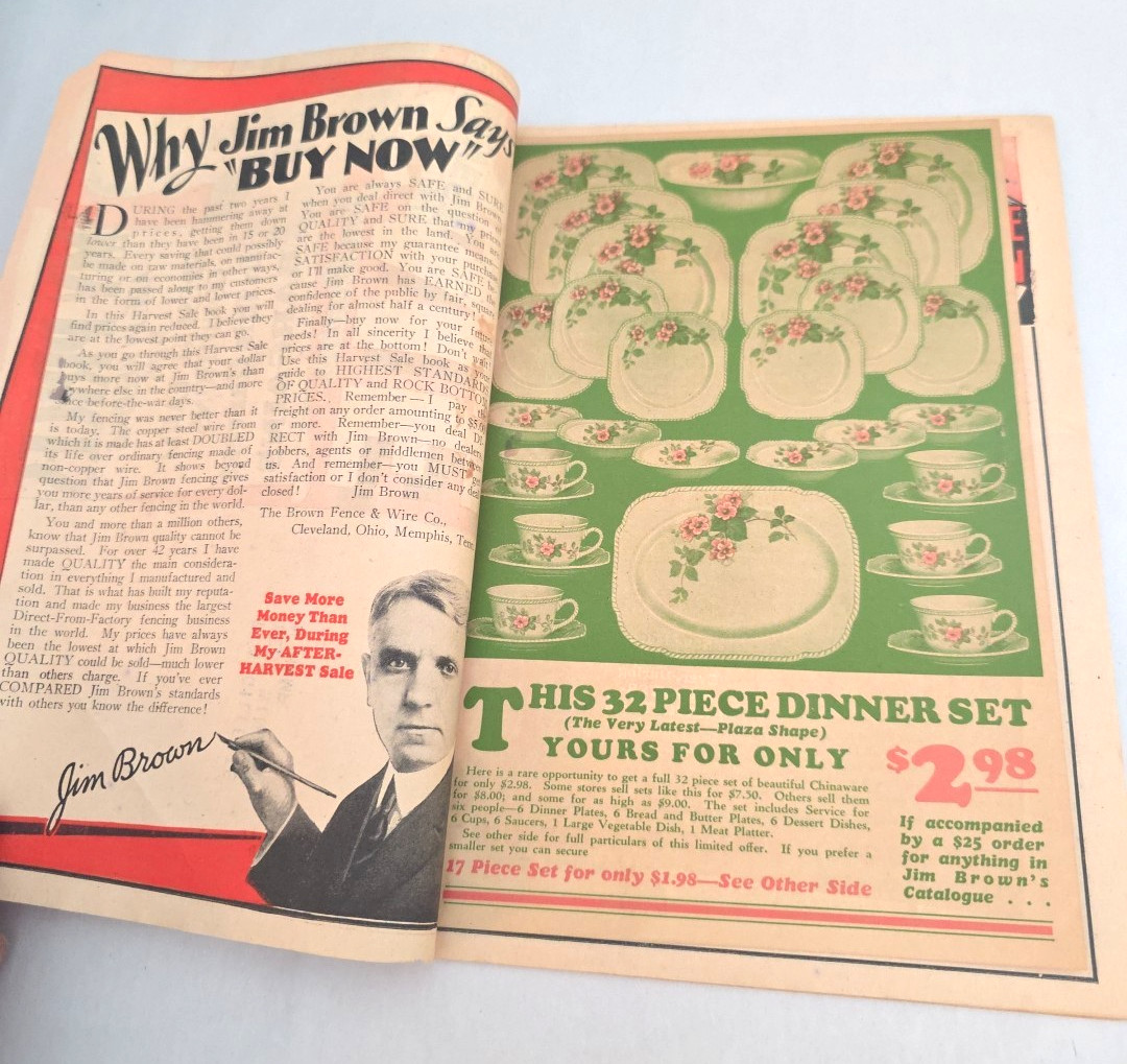 JIM BROWN&rsquo;S FARM HOME & GARDEN ADVERTISING SALES CATALOG SUMMER &FALL 1931