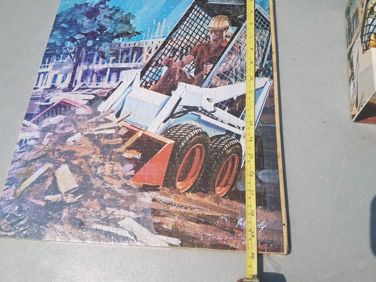 c. 1960s Melroe Bobcat Skid Steer 500 Piece Puzzle Jigsaw Puzzle Complete w/ Box