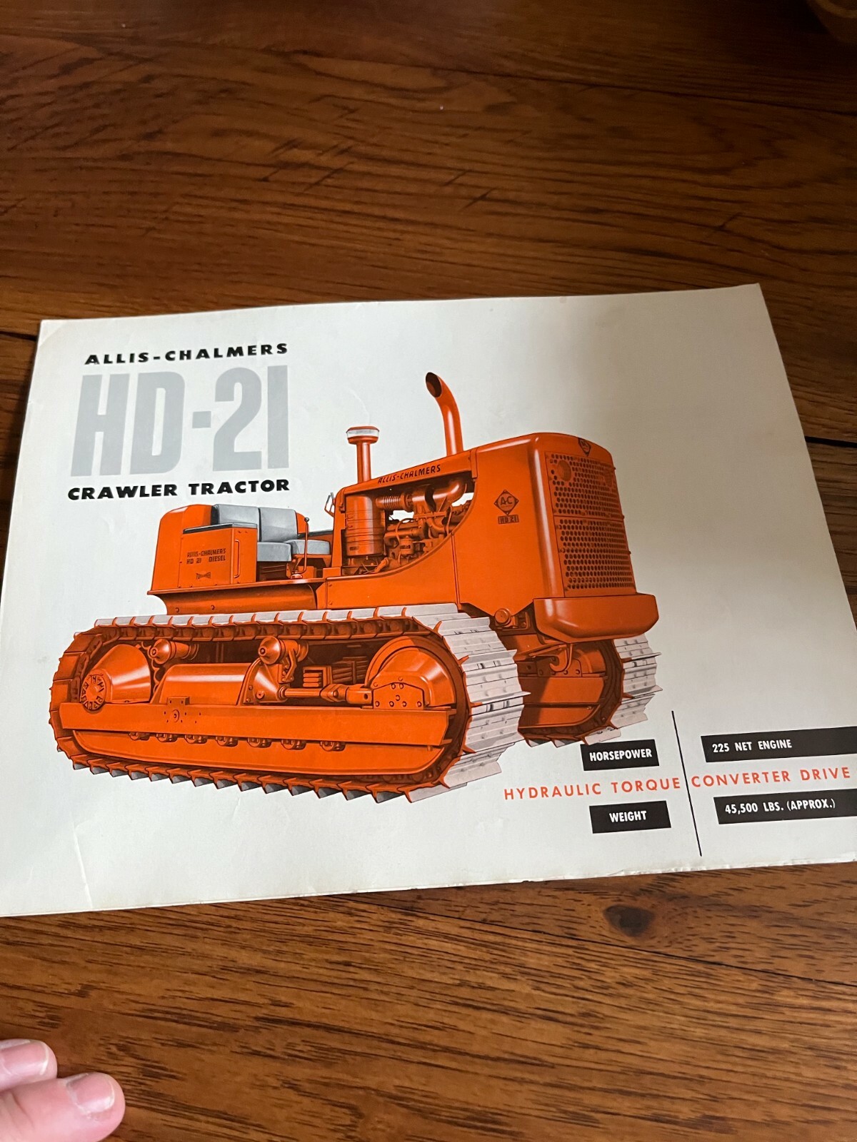 Allis Chalmers HD-21 Crawler Dozer Brochure FCCA