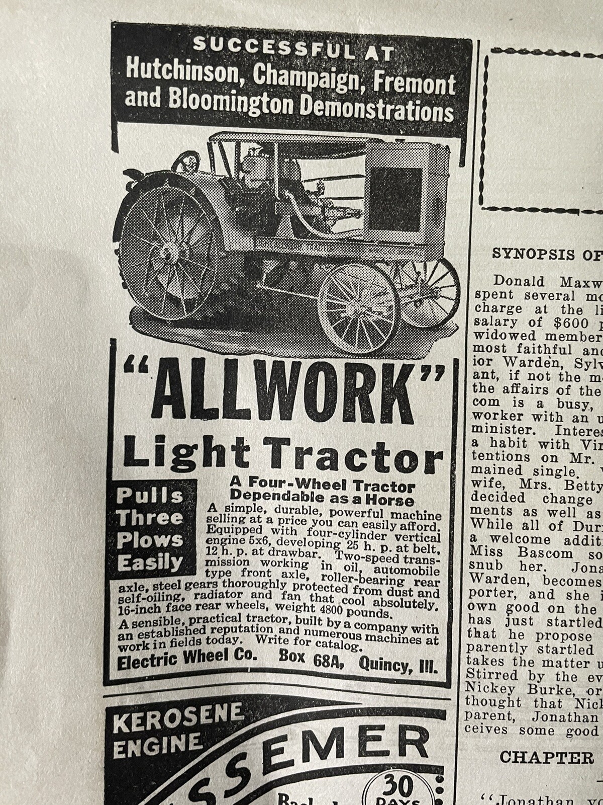 1916 Pennsylvania Farmer Newspaper Vol 39 No 2 Antique advertising Mogul Tractor