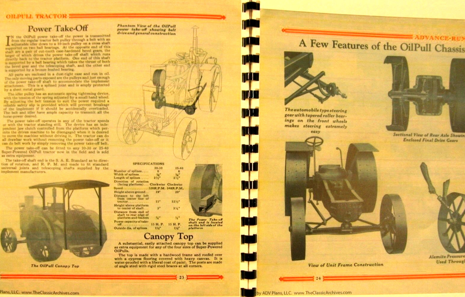 Vintage Rumely Oil Pull Tractor & Equipment Sales Catalogue All Models