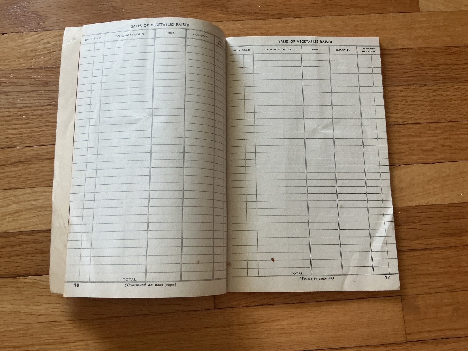 Vtg. 1943 Farm Acct. Tax & Record Book – Peavey Elevators – Mpls., Minnesota