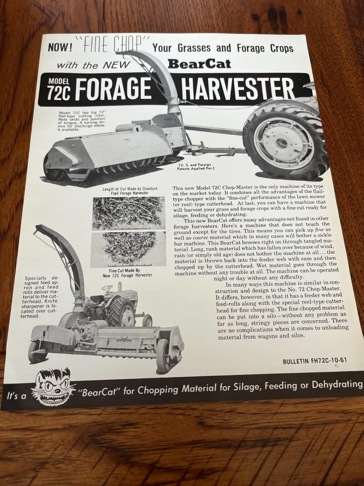 Bearcat 72C Forage Harvester Brochure SMPA