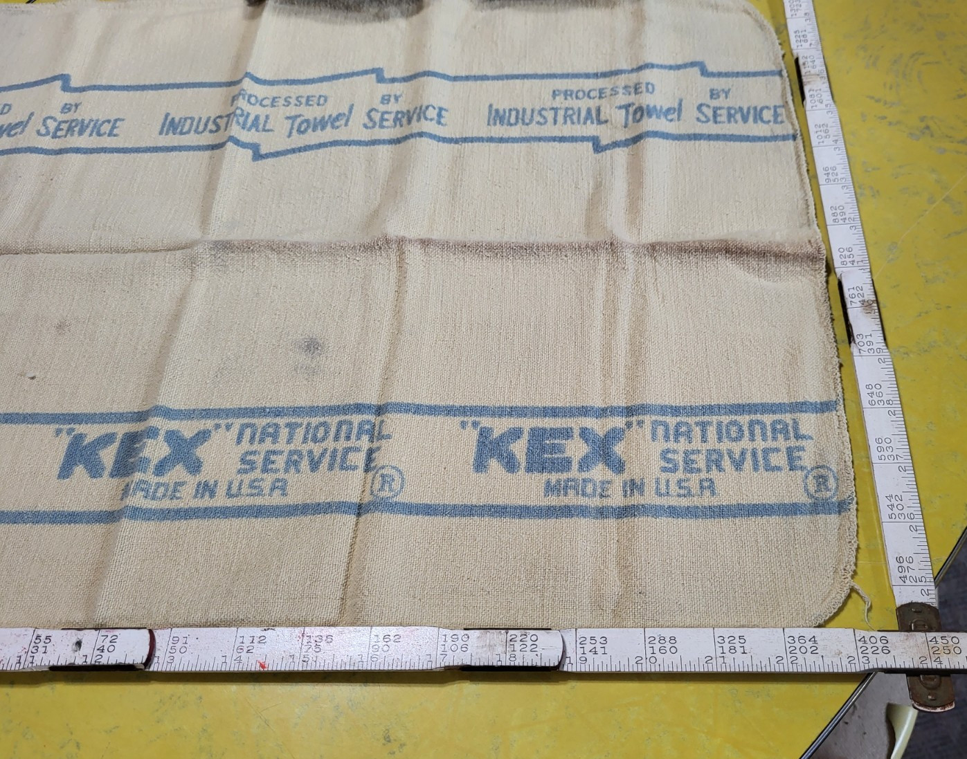 Lot 3 Vtg SHOP RAGS KEX National Service Industrial Towel Service Garage Decor