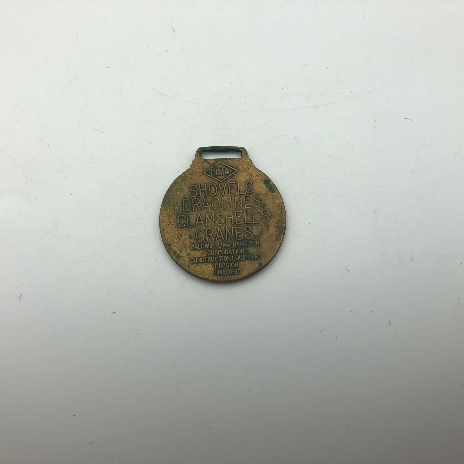 Lima Shovels Watch Fob Draglines Clamshells Cranes Baldwin Hamilton Vintage Ohio