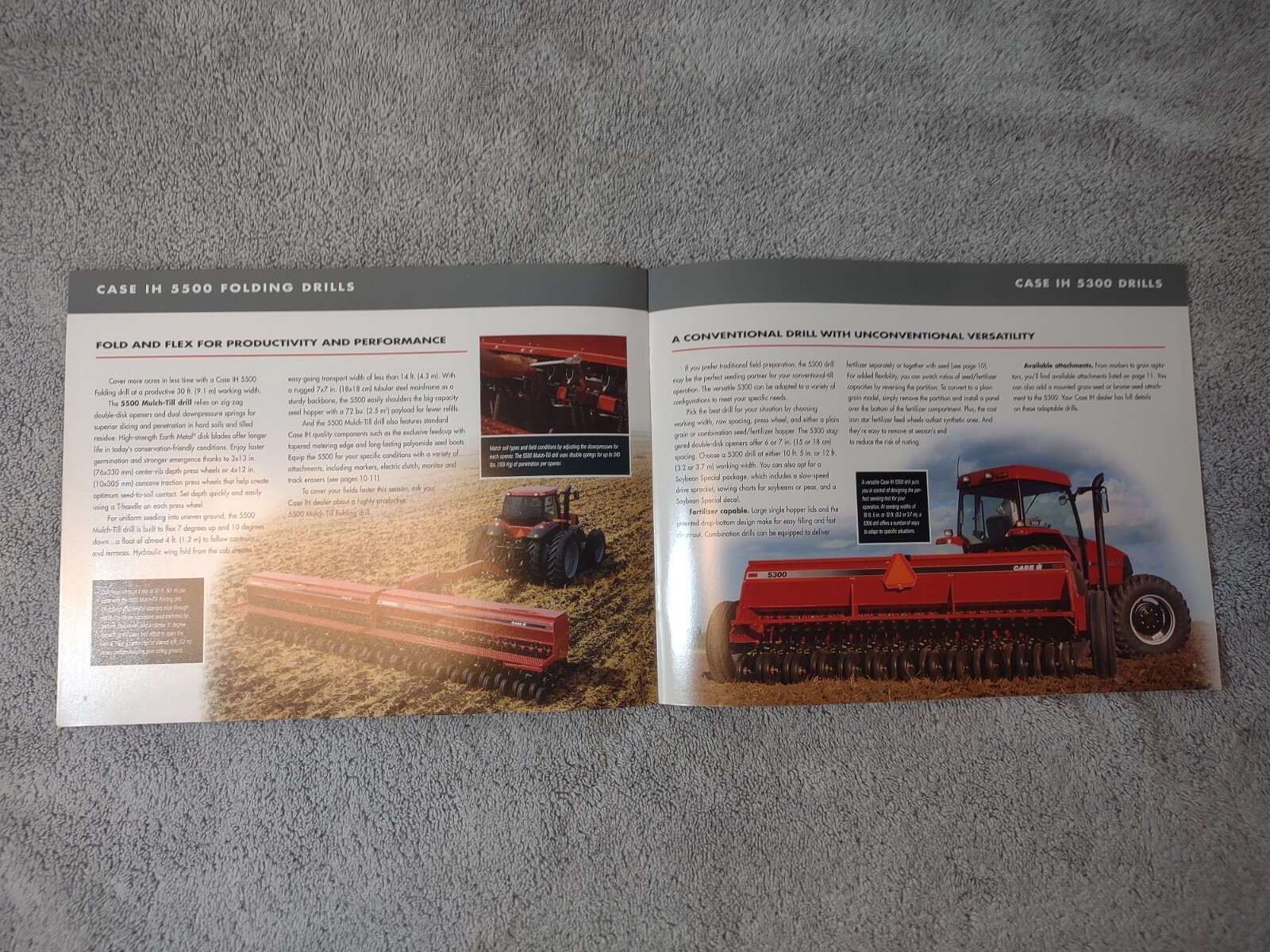 Case IH Grain Drills True-Tandem Disks Sales Brochures. Lot Of 9