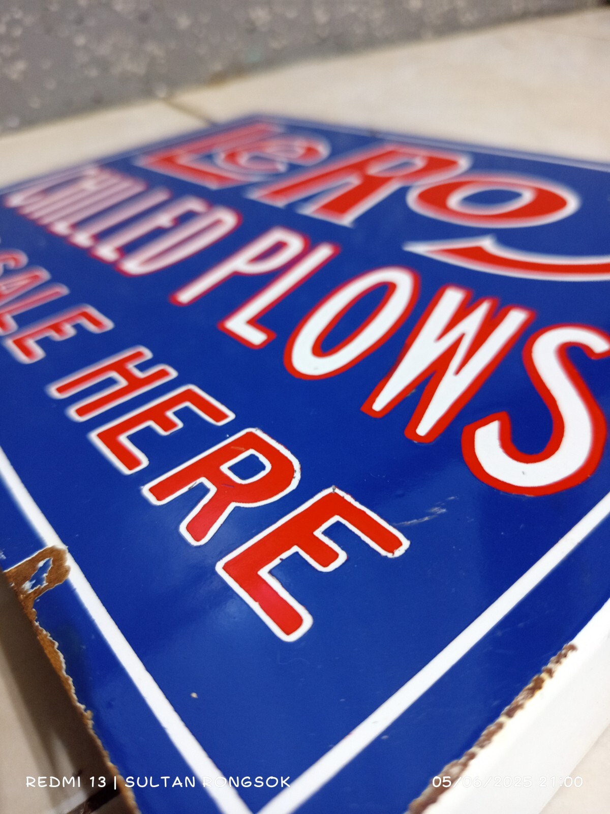 Double Side Le Roy Chilled Plows for Sale Here 34×25 cm Steel Plate Vintage Mod