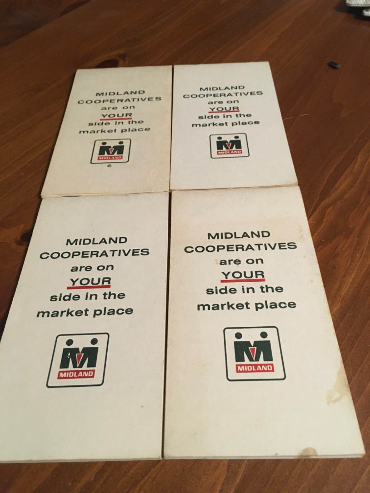 Vintage Midland Cooperative Advertising Pocket Memo Book 4 Notebooks unused