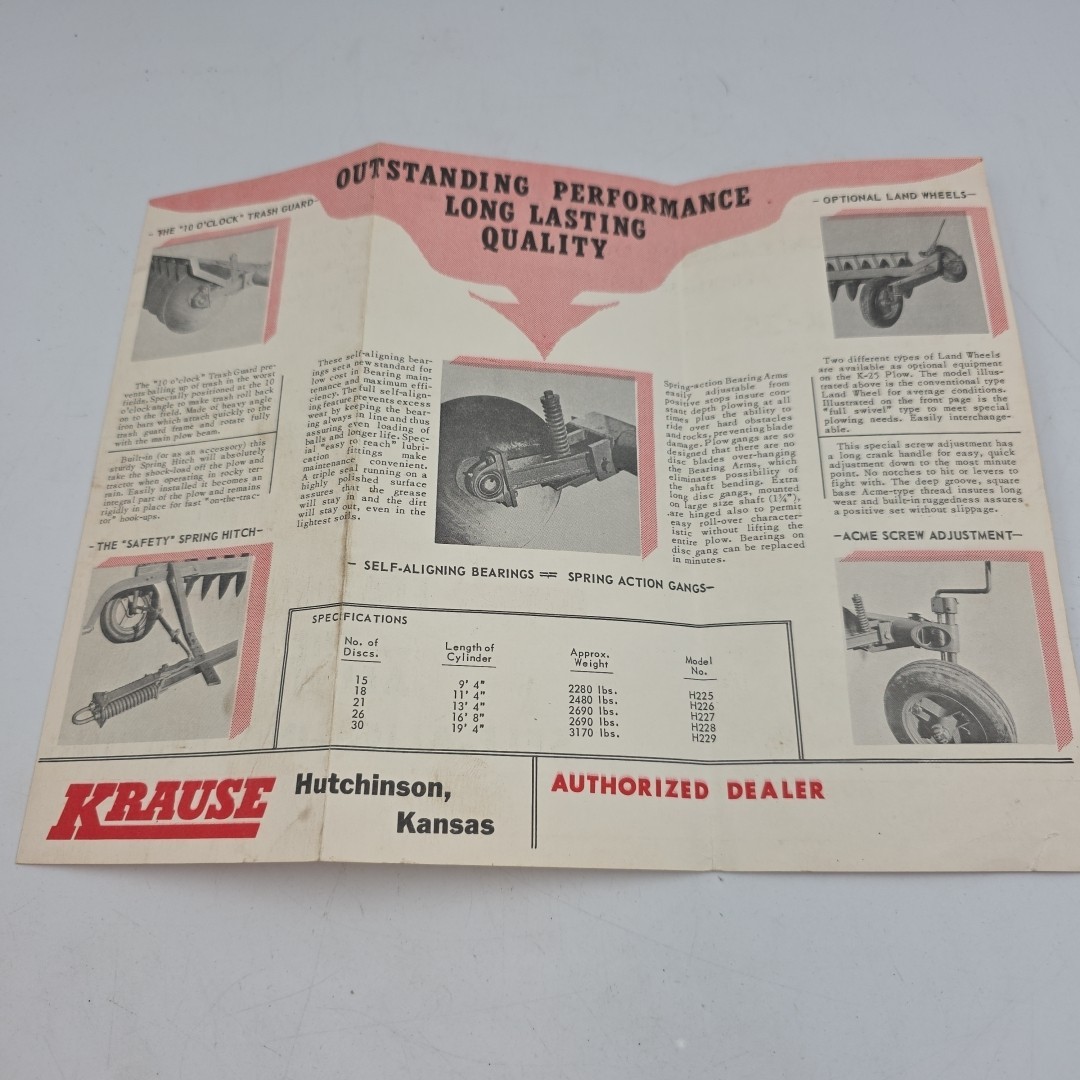 KRAUSE K-25 Section&rsquo; Spec. Brochure