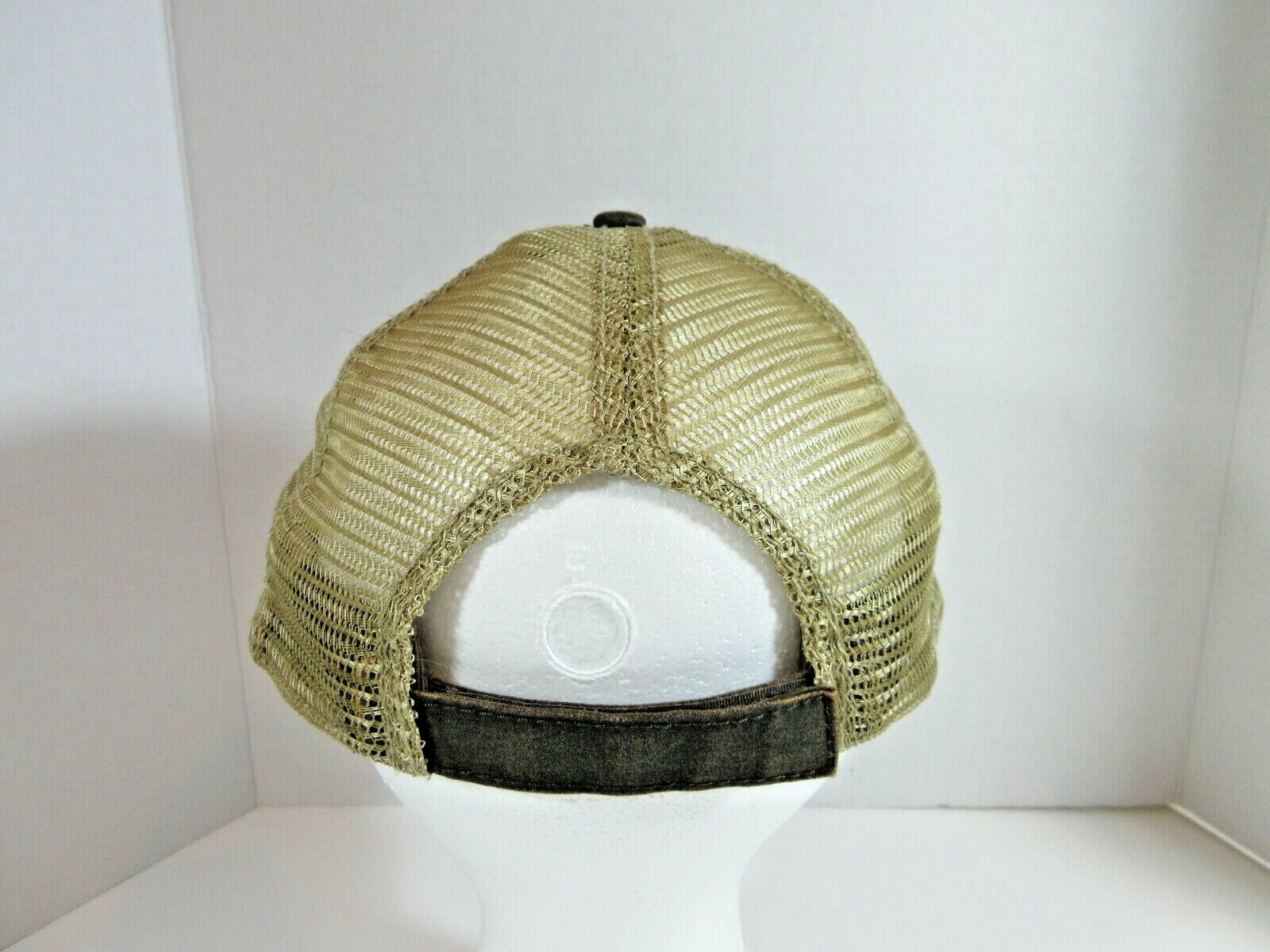 Brown International Harvester Rustic Look Emblem Hat With Tan Mesh Back