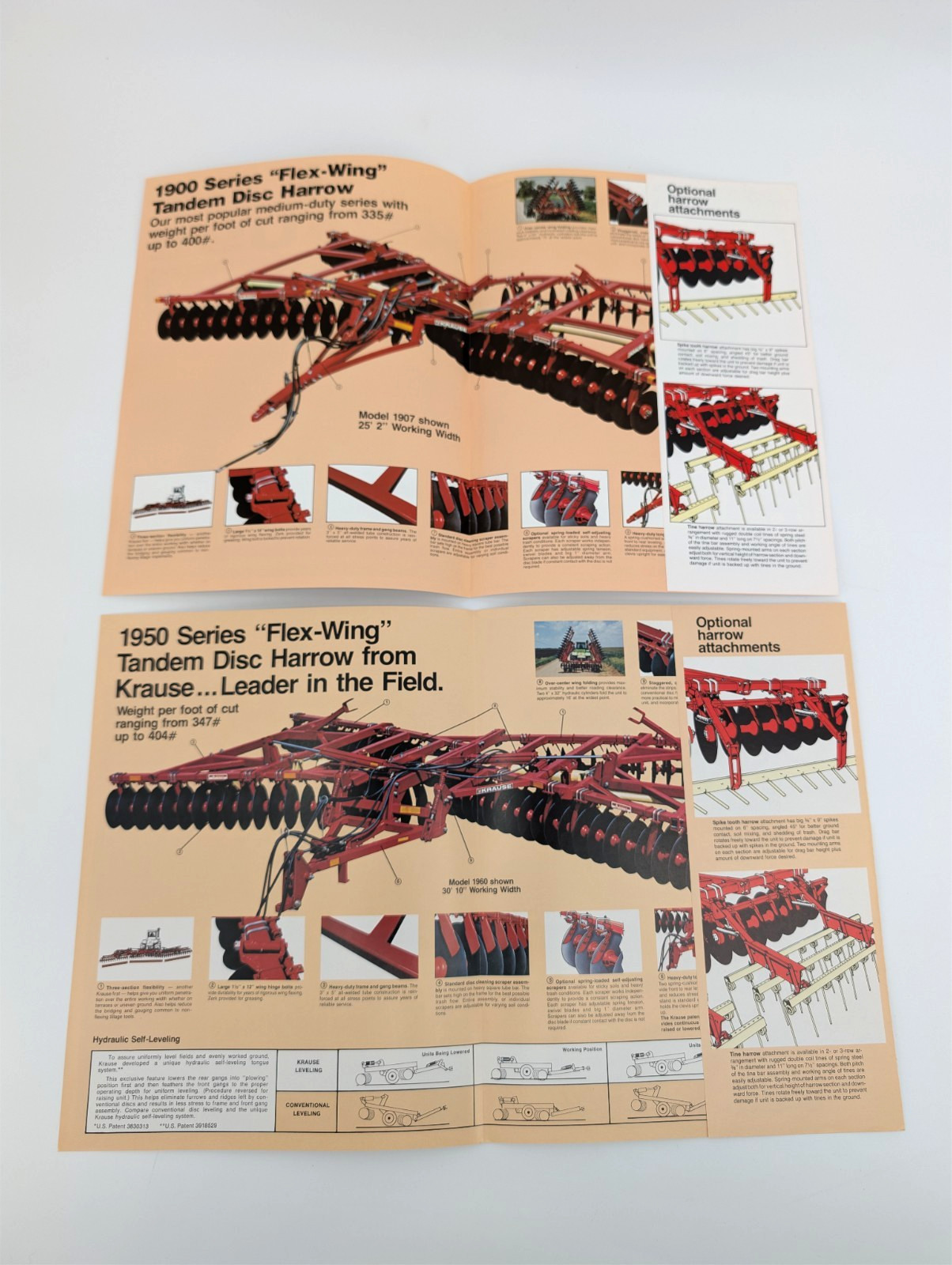 10pc LOT Vintage Krause Tandem Offset Heavy-duty Flex-wing Disc Harrow Brochures