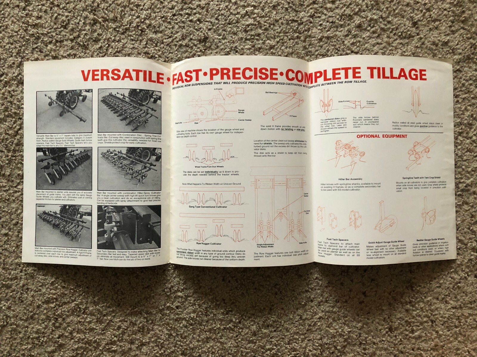 1977 Frontier INC. Row Crop Cultivator, original sales literature.