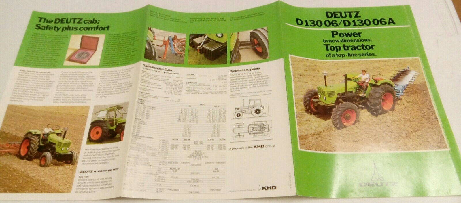 VINTAGE 1975 DEUTZ D13006 DIESEL TRACTOR CATALOG SALES BROCHURE BRAUN ANN ARBOR