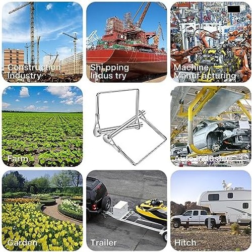 40 PCS Square Trailer Hitch Pin, Safety Carbon Steel Wire Shaft Locking Pin, …