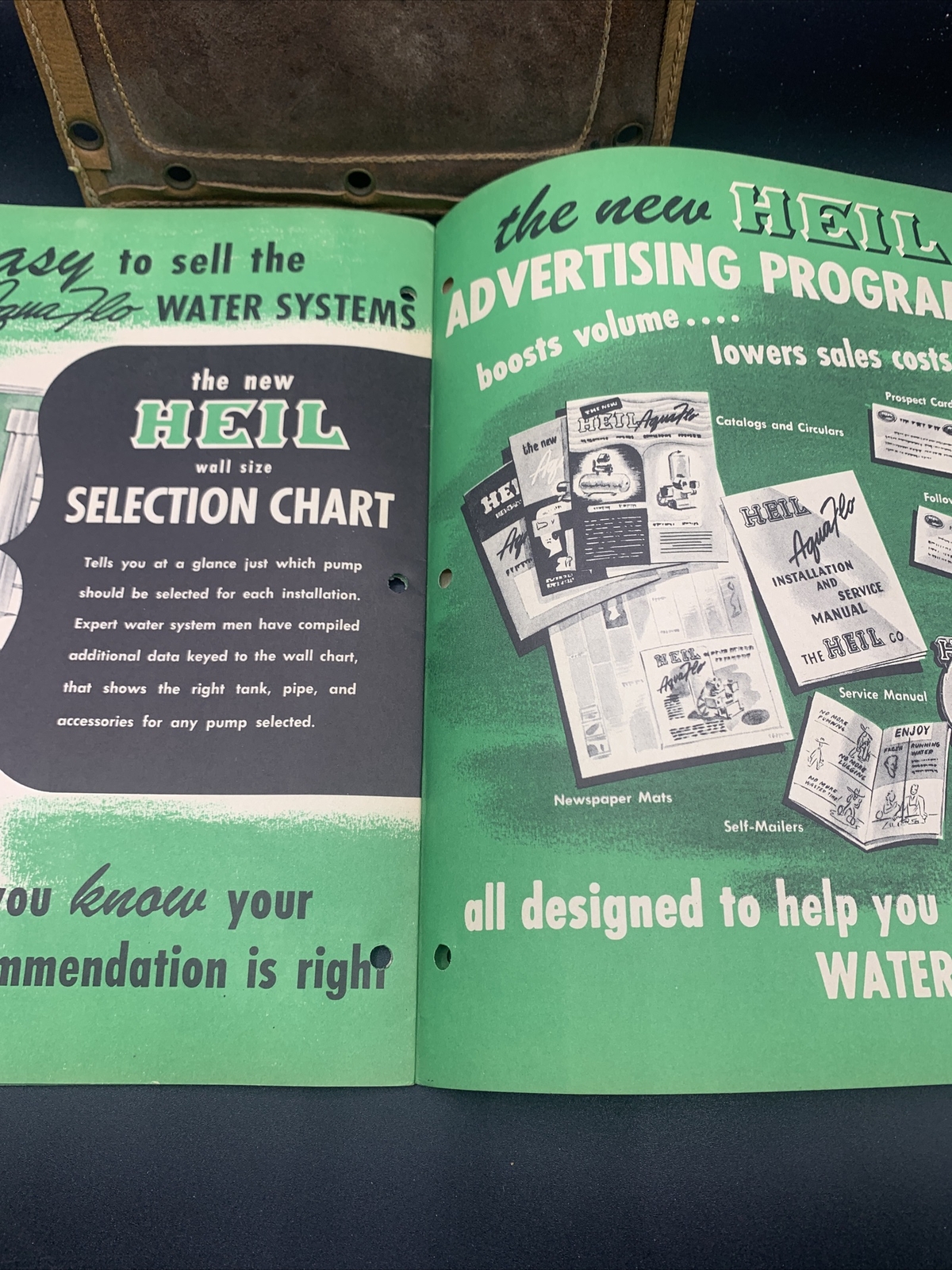 Rare 1948 Heil Water Systems Dealer Promotional Sales Package-Excellent