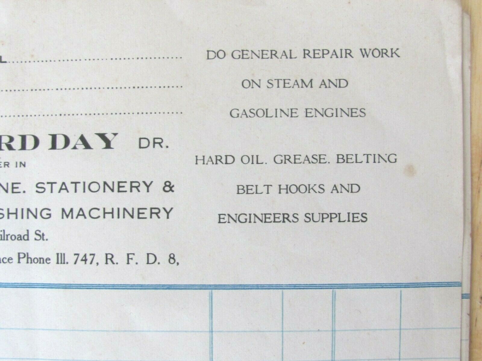 ANTIQUE 3 SALES FORM RICHARD DAY FARM TRACTOR EQUIPMENT DEALER JACKSONVILLE IL