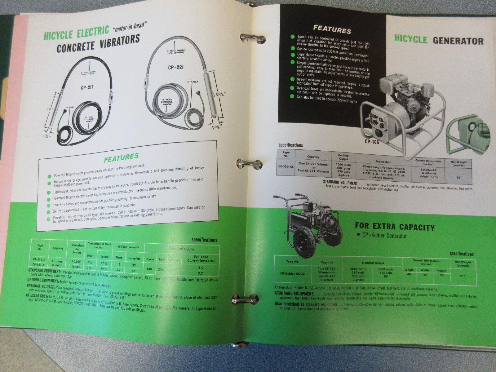 Chicago Pneumatic Concrete Vibrators & Jack Hammers Information
