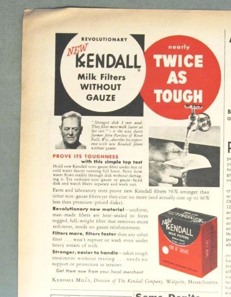 Original 1955 Dairy Ad Photo Endorsed John Parslow, River Falls Wisconsin