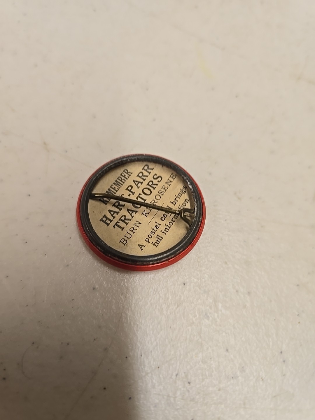Antique Hart-Parr Charles City Iowa Tractor Industry Founder Celluloid Pinback