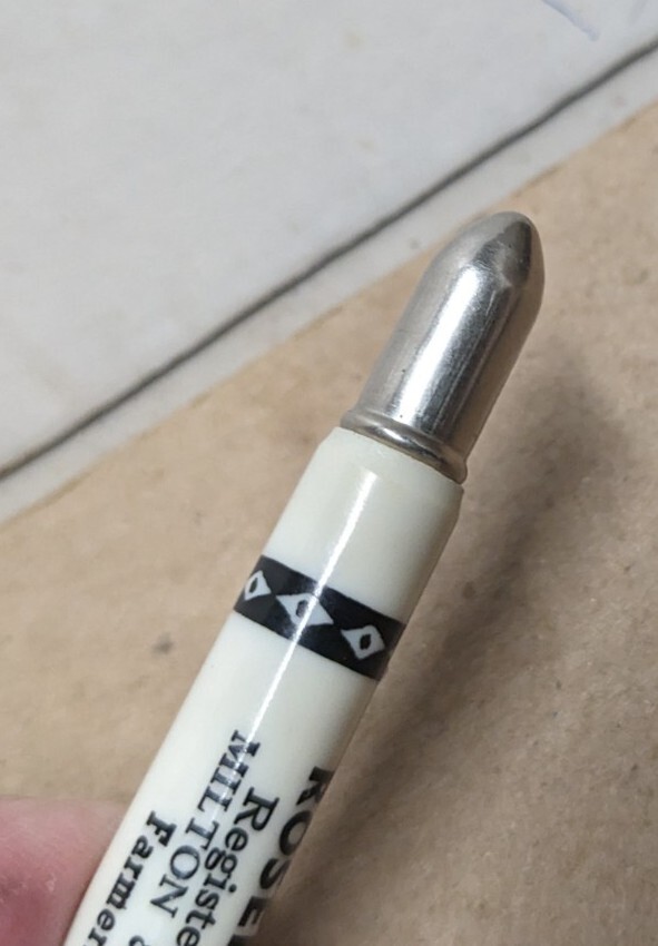 Vintage Rosedale Farm Holsteins Milton Willis Meier Farmersburg IA Bullet Pencil