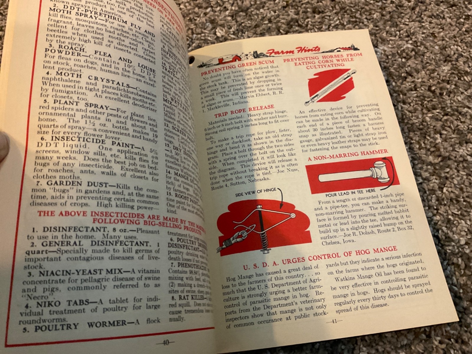 1947 FARMERS FARM ALMANAC BOOK CLEAN PAGES NO WRITING INSIDE