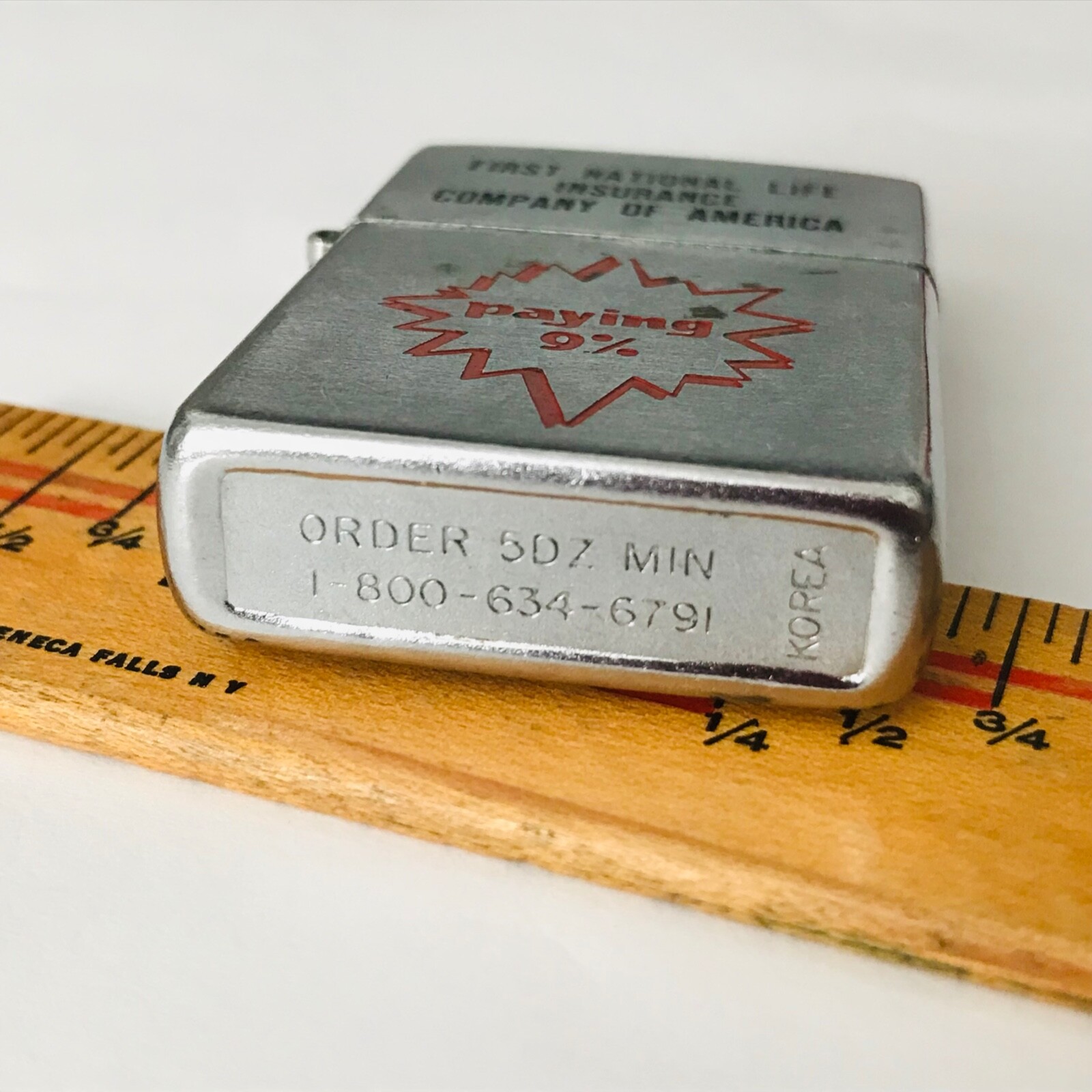 Vtg First National Life Insurance of America Promo Lighter Farmer Insurance