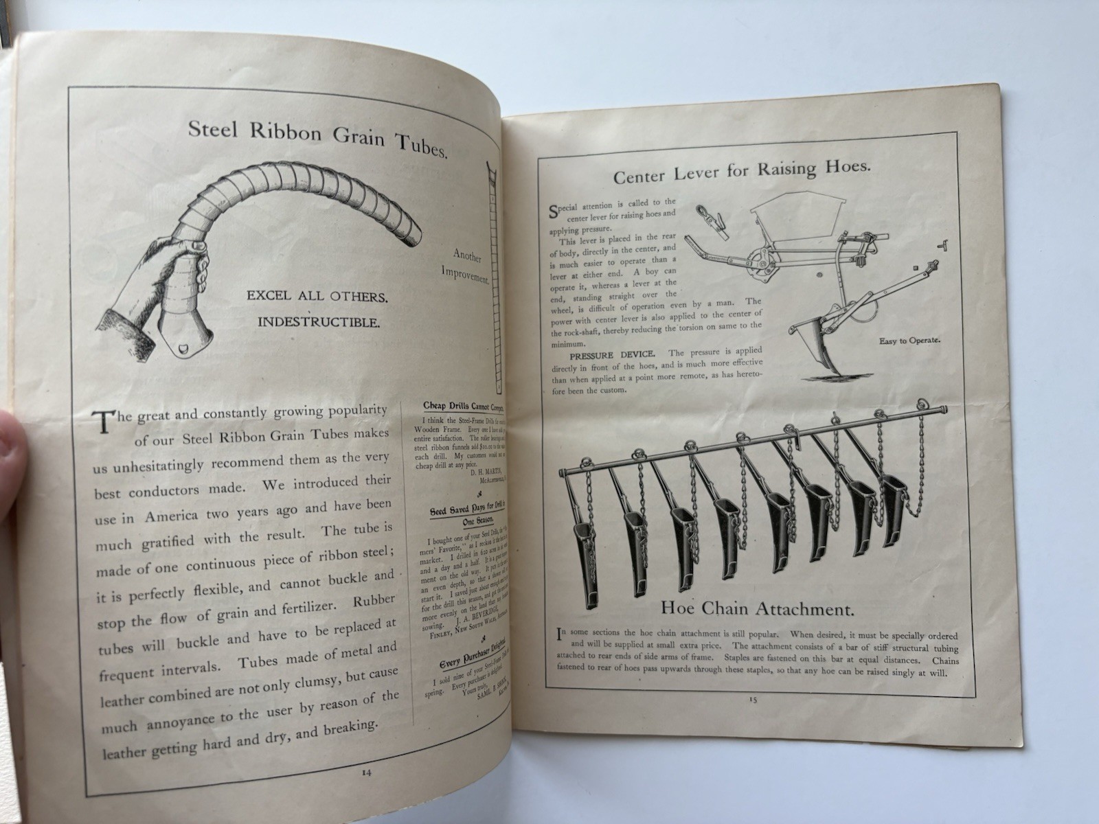 Antique Bickford & Huffman Macedon NY Farm Grain Drills Implements Catalog