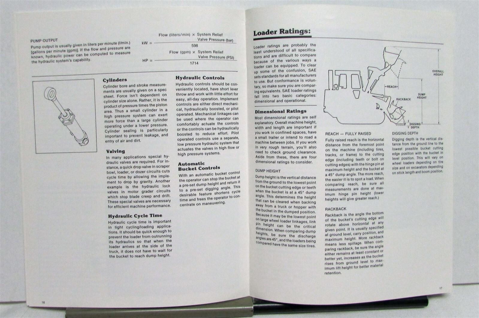 1980s Caterpillar Machine Specifications Construction Handbook