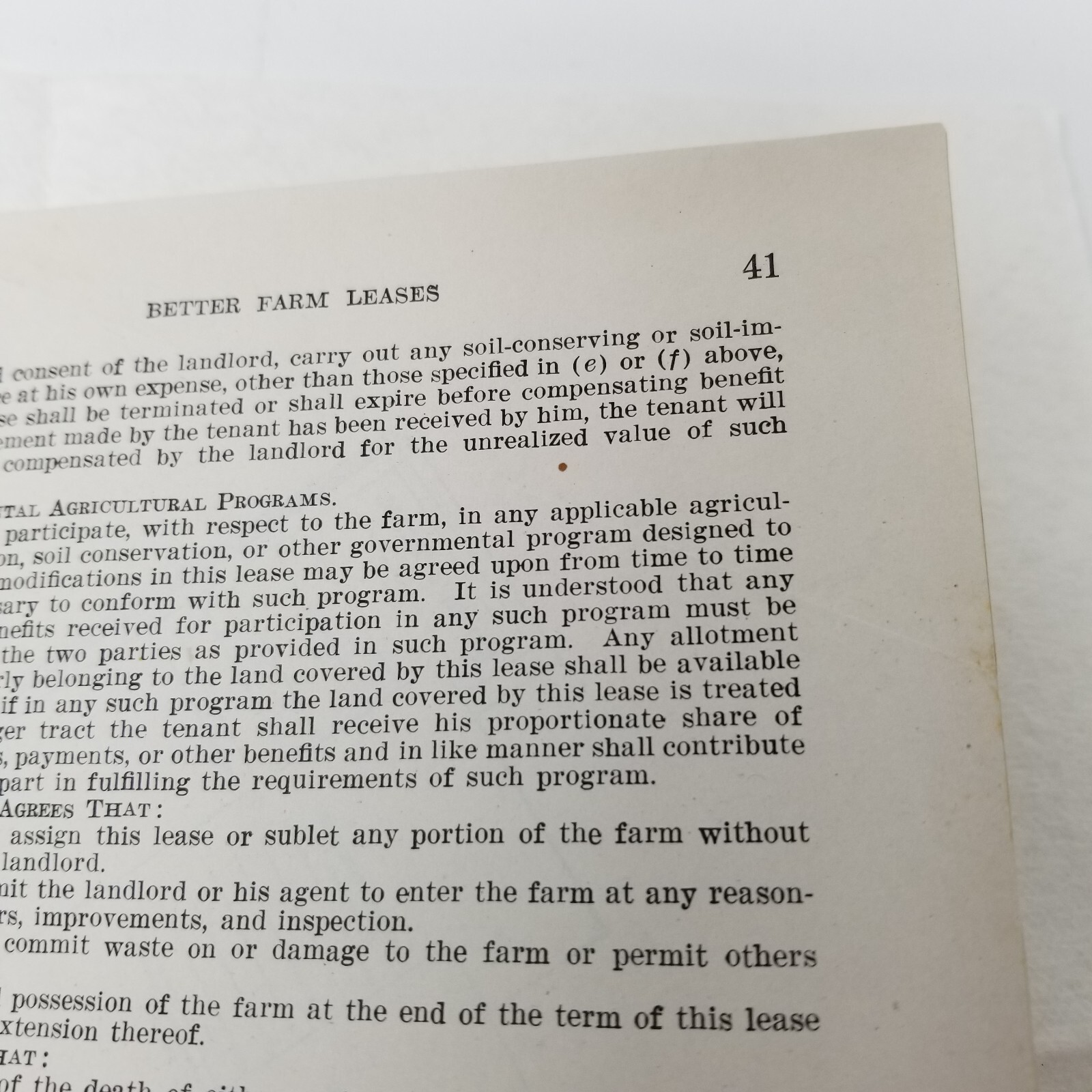 Better Farm Leases 1946 Farmers&rsquo; Bulletin Booklet 1969 USDA Guide Checklists