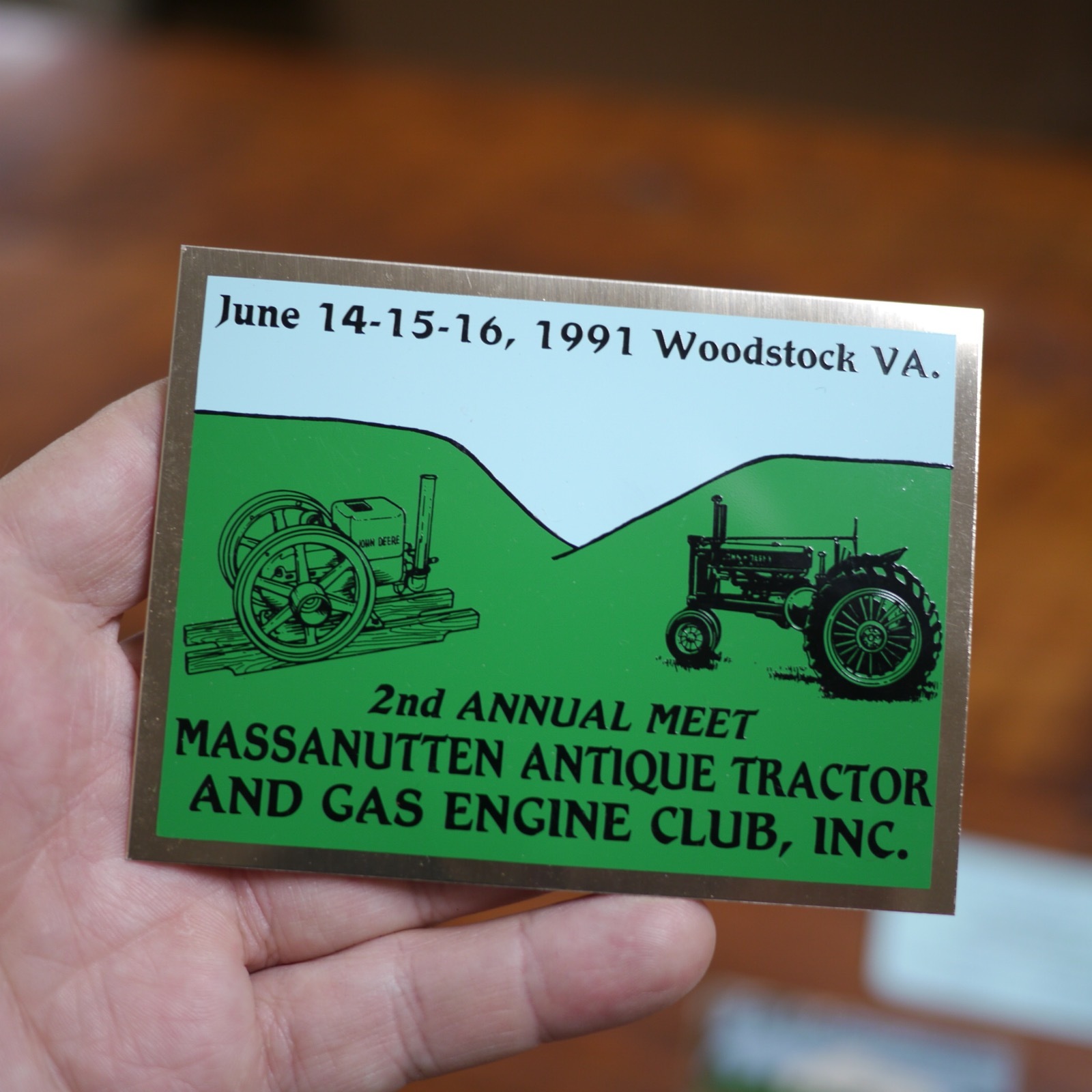Vtg Virginia Tractor Engine Club Collector Pins Metal Plaques Membership Card