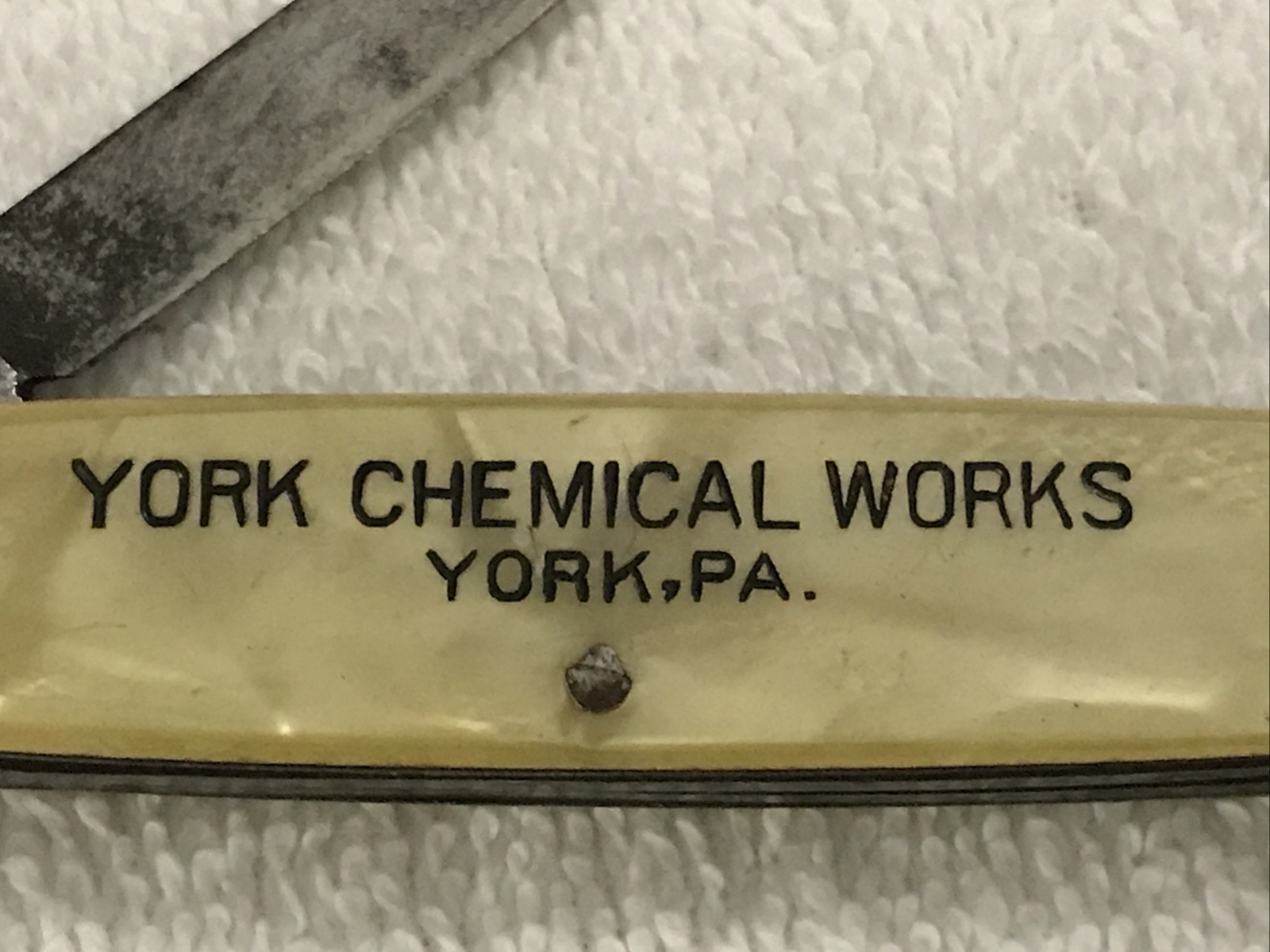 DEMPWOLF’S FERTILIZERS, YORK CHEMICAL WORKS, VINTAGE UTICA ADVERTISING KNIFE
