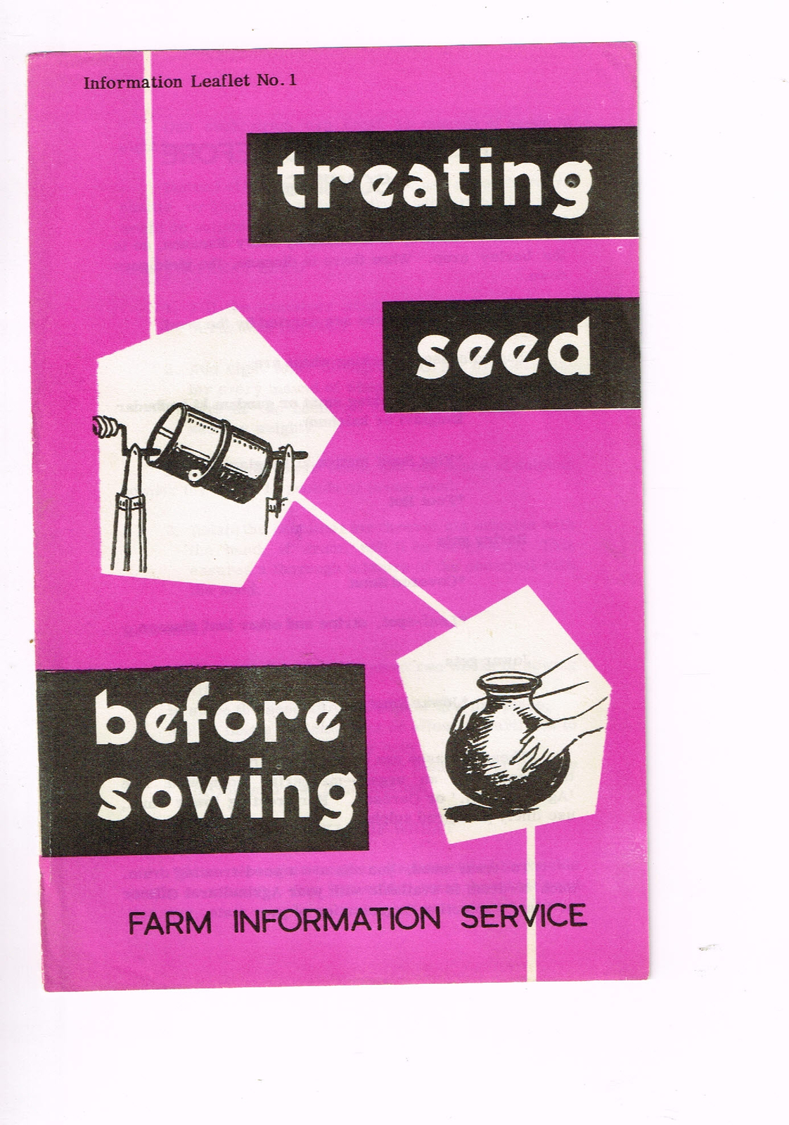 Vintage 1960s Farm Brochure New Delhi India Treating See Before Sowing
