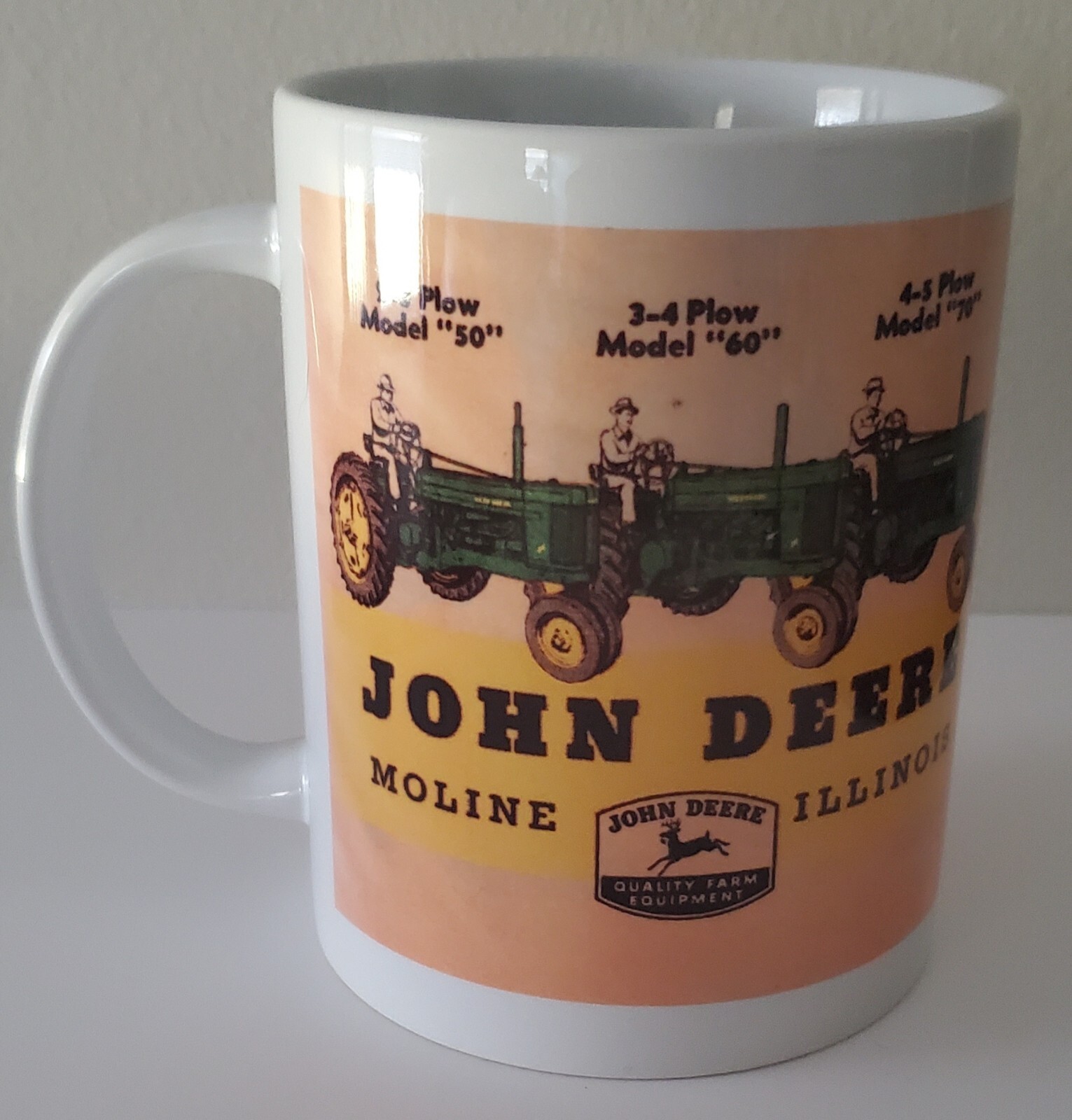 Green Tractor 1950s Advertisement 15 Ounce Sublimated Coffee Mug
