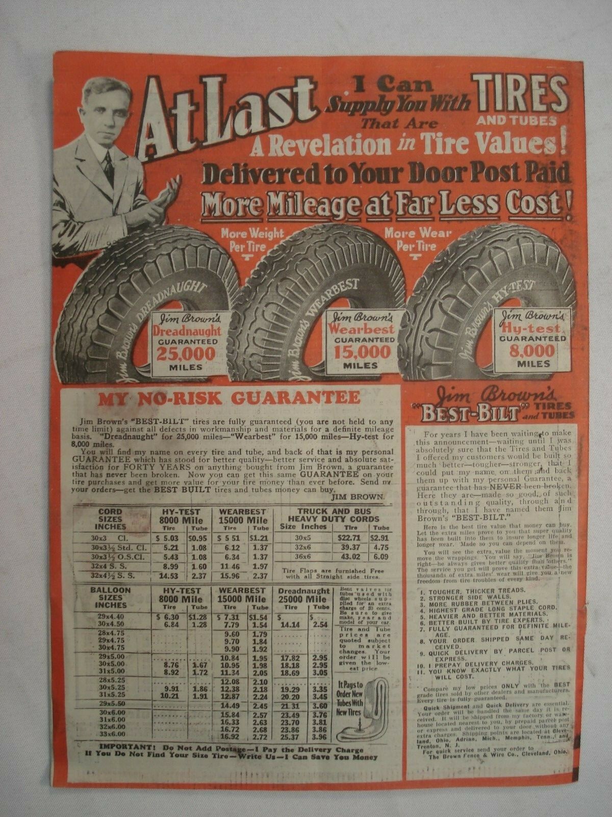 JIM BROWN&rsquo;S 1928 NEW FALL BARGAINS CATALOG BROWN&rsquo;S FENCE & GATE CLEVELAND OHIO