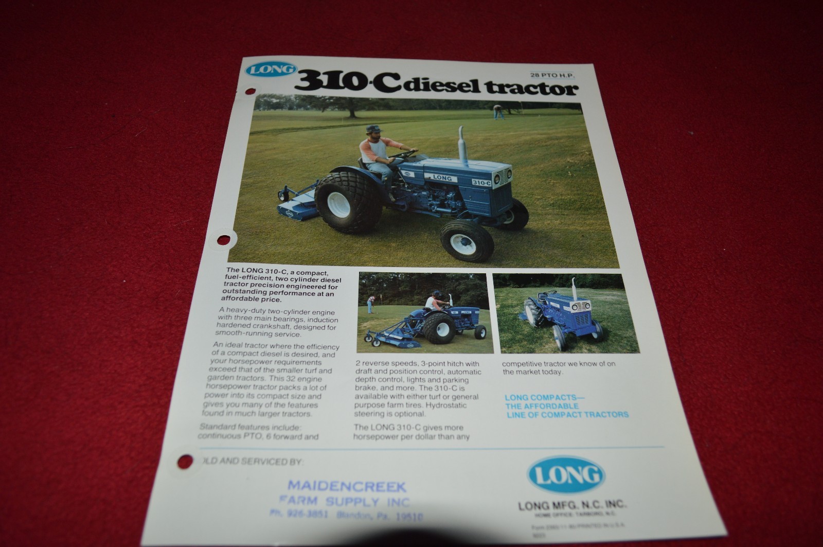 Long 310-C Tractor Dealer&rsquo;s Brochure DCPA 2393 11-80