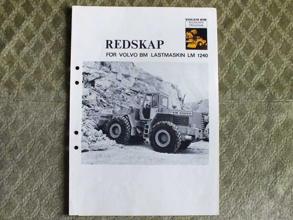VOLVO BM LM 1240 Loader REDSKAP Equipment Brochure Prospekt 1973