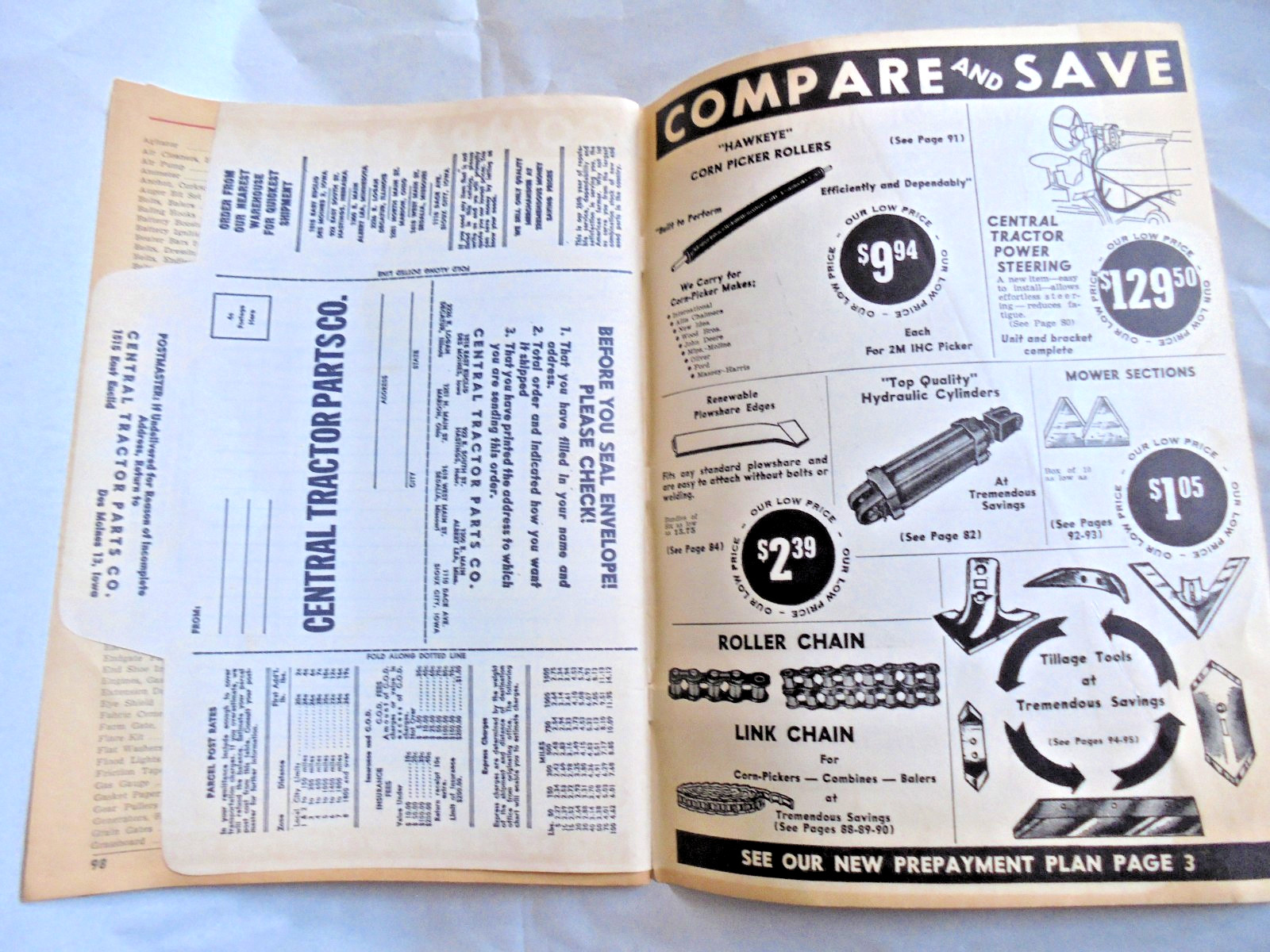 Vintage 1961 Central Tractor Supply Co Des Moine Iowa Catalog