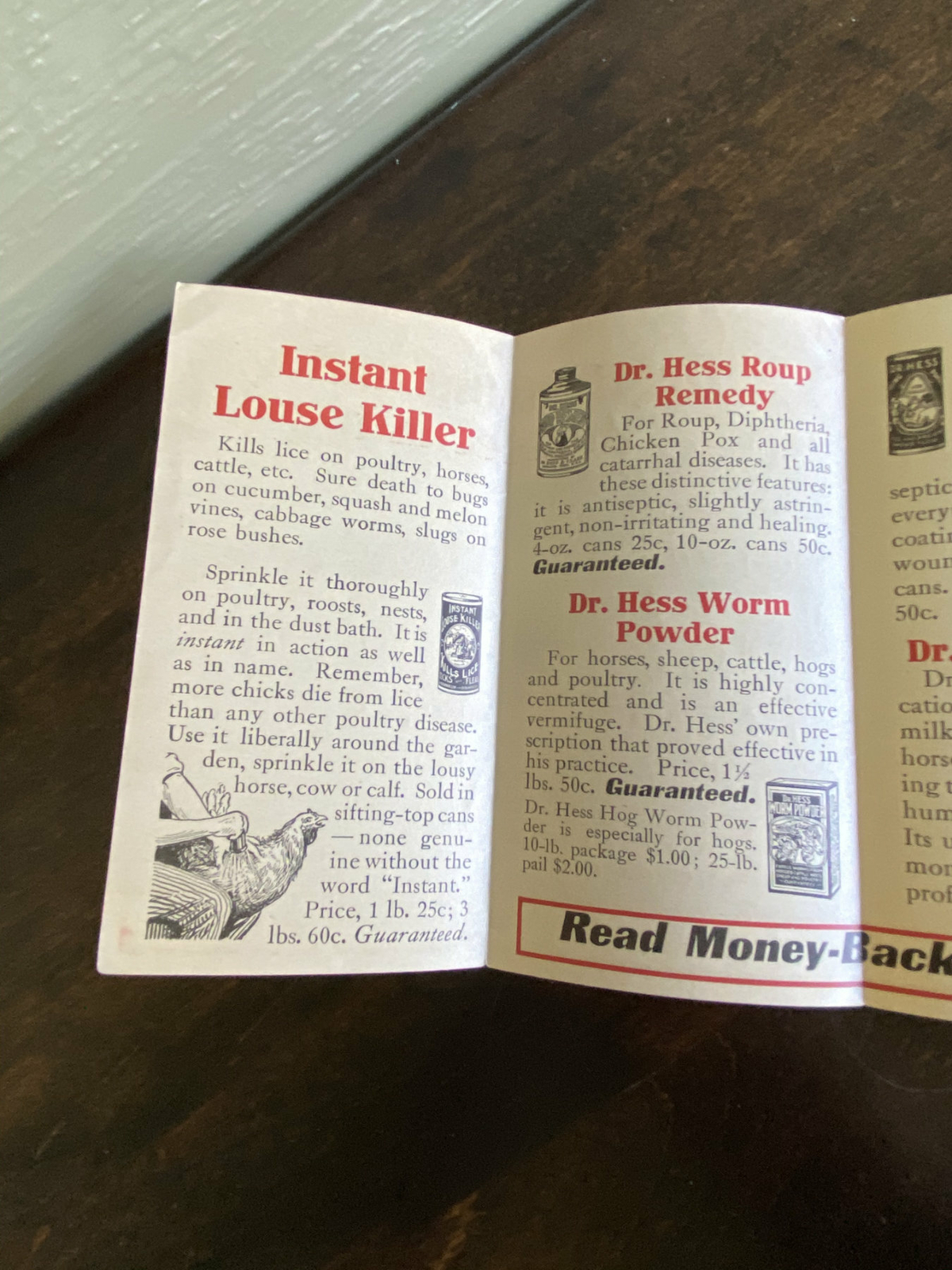 Vintage Brochure Gilbert Hess & Clark Poultry Horse Cow Tonic Vet Animal