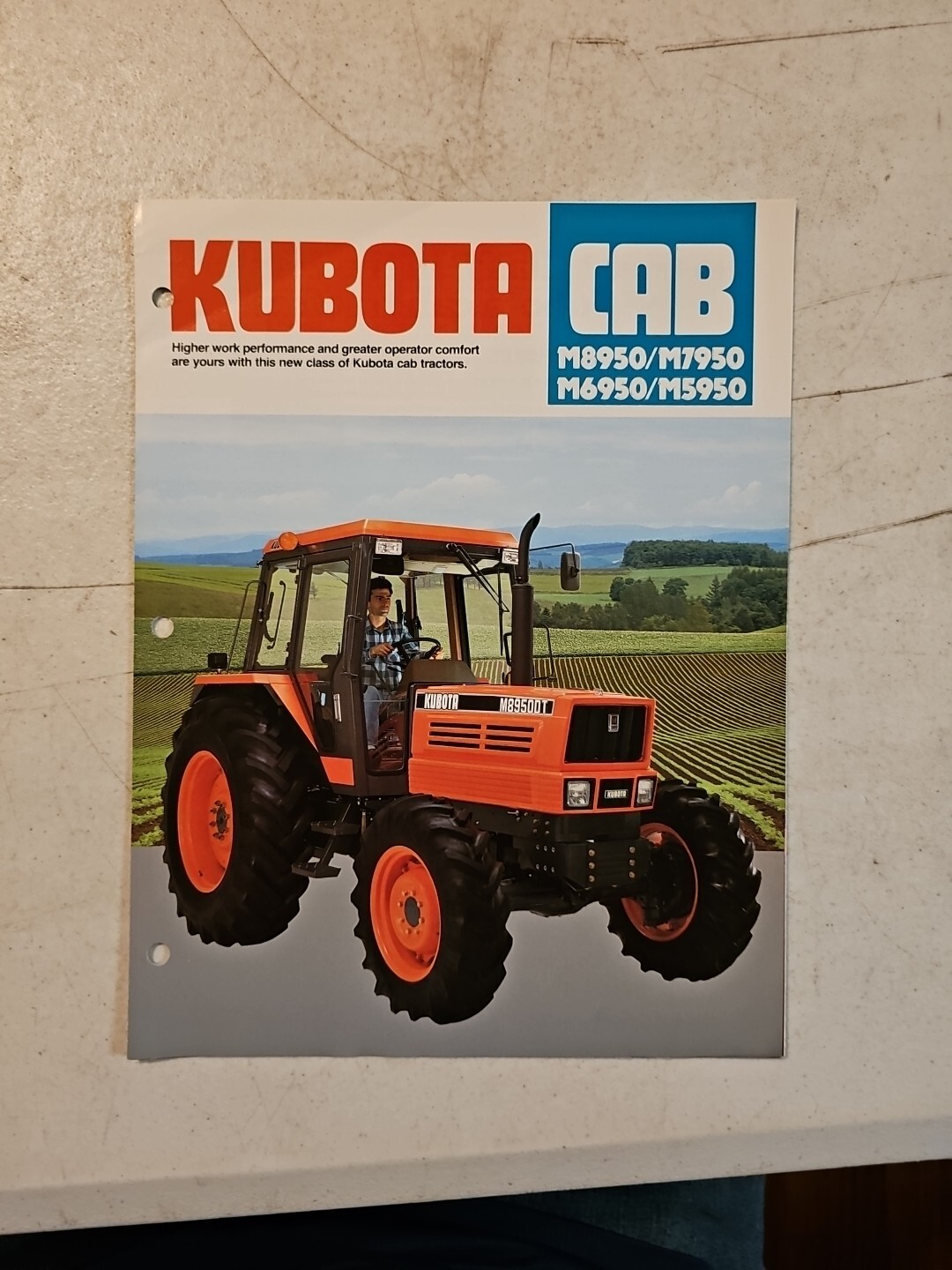 Vintage 1985 Kubota Cab For Tractors Dealer Sales Brochure