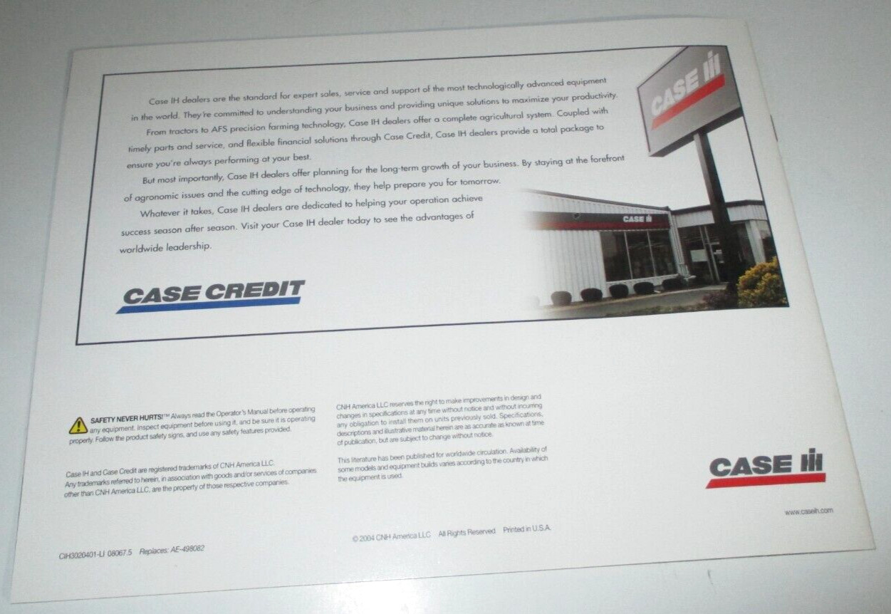 *Case IH JXU Series JX1080U JX1090U JX1100U Tractor Sales Brochure 2004 CIH OEM!