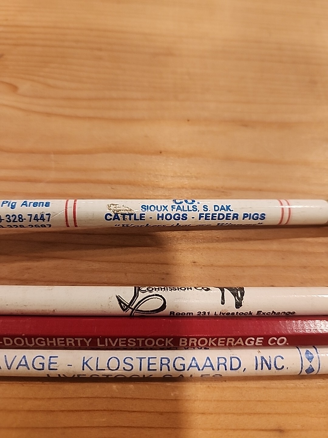Vtg Sioux Falls & City Livestock Sales Brokerage Commission Pencil Lot SD IA