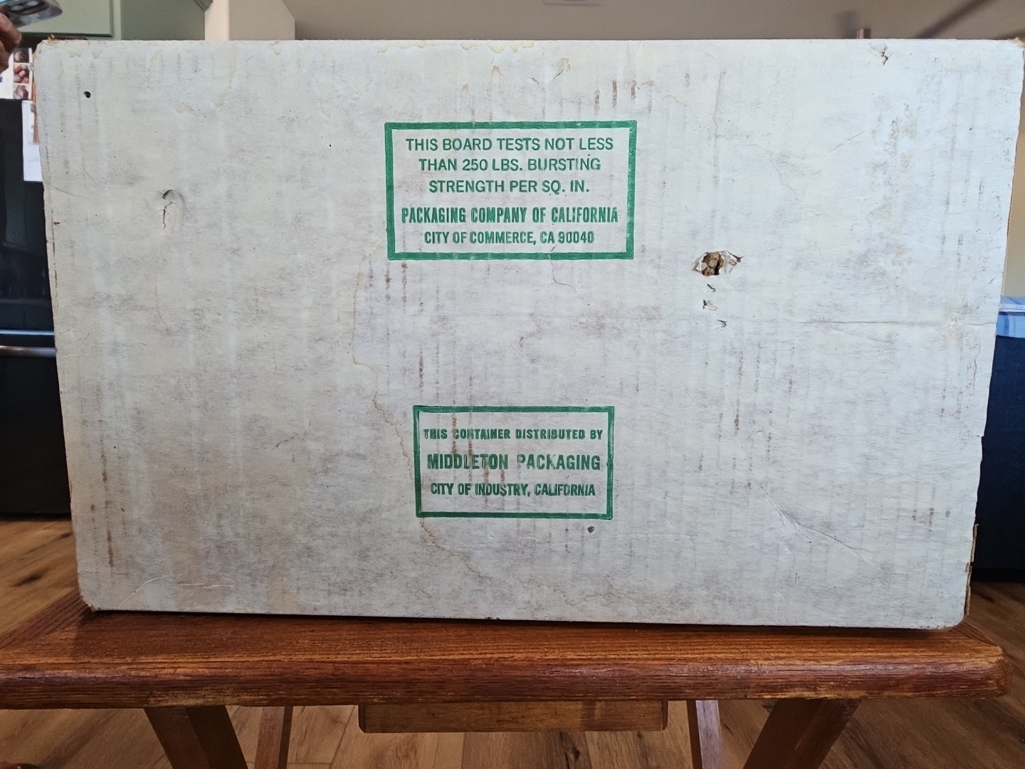 Vintage Cardbord Box Via&rsquo;s Turkeys Yucaipa Ca. 17×11&Prime; Good HANDLES 👍 1970&rsquo;s