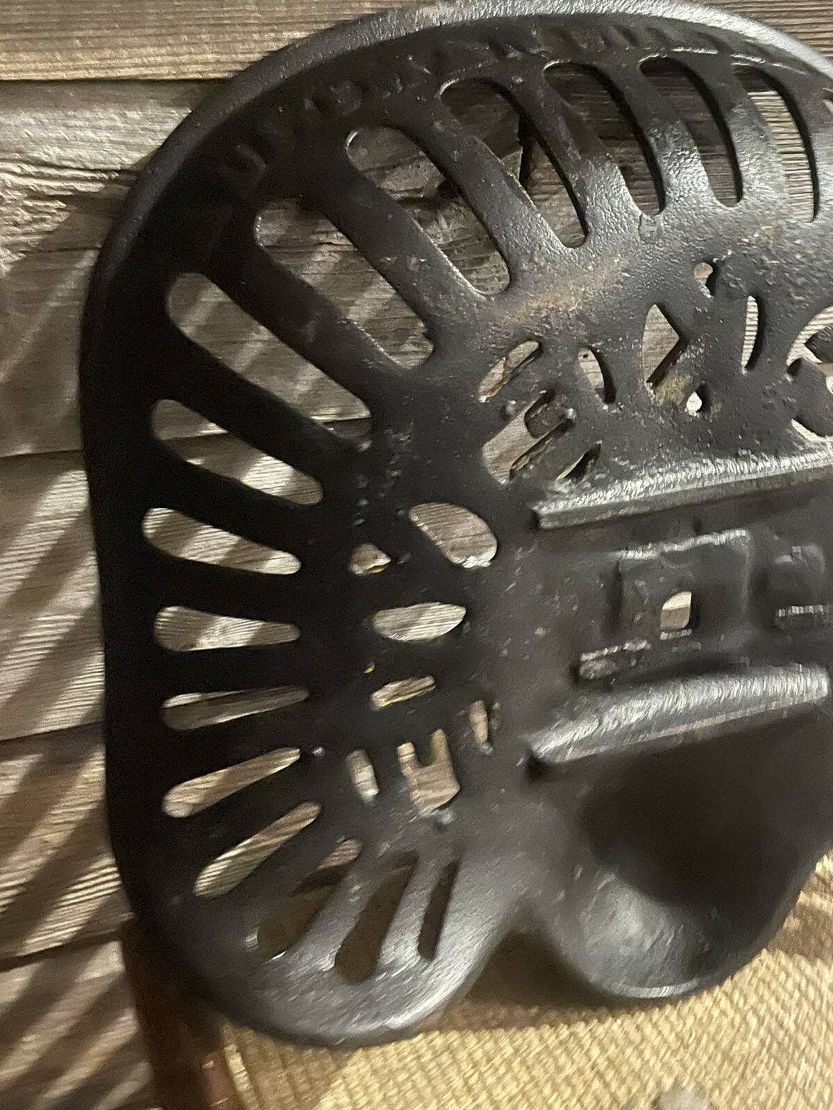 Vintage Buckeye Akron Cast Iron Tractor Seat Art Deco Aultman Miller Co. Seat