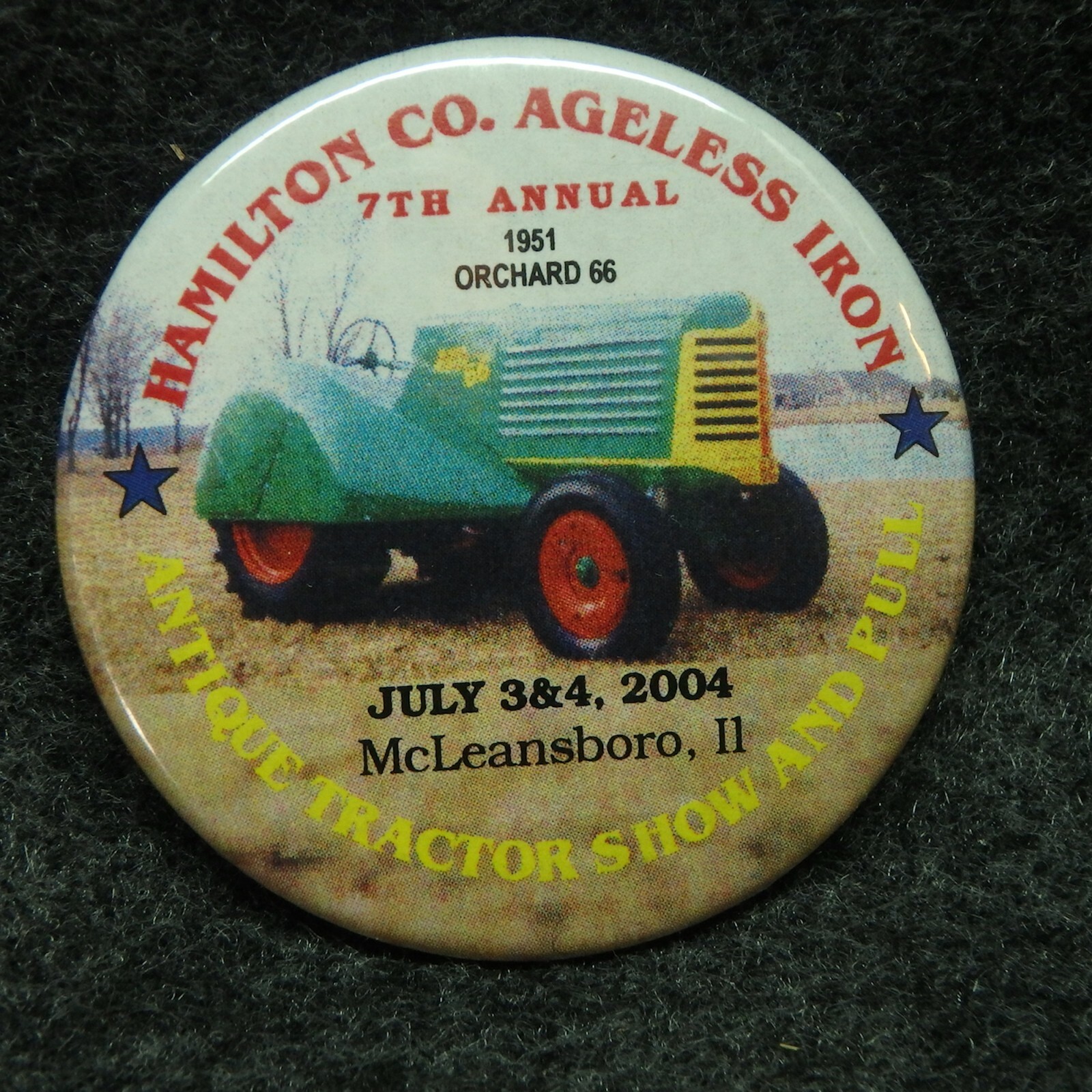 Ageless Iron Tractor Show Pinback Buttons – Antique Tractor Show – 5 Different