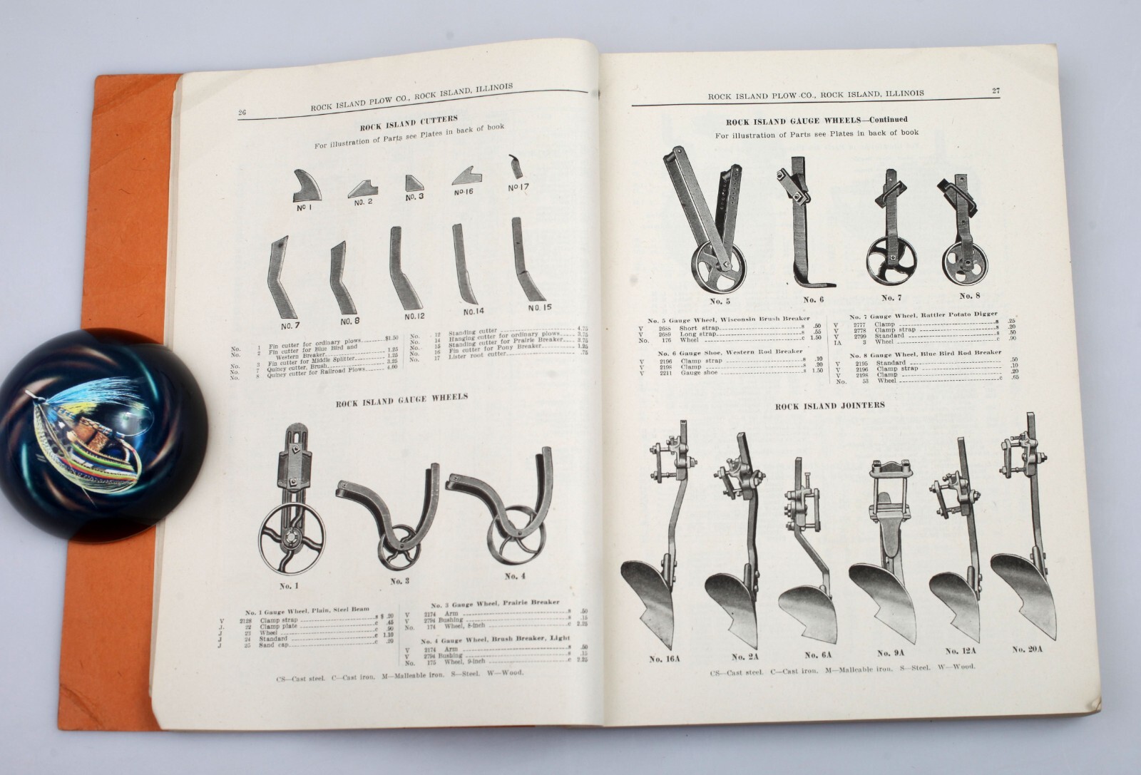 Vintage 1920 Rock Island Plow Repair Catalog No. 60