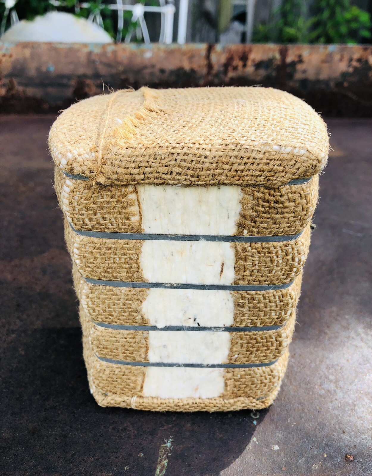 Vintage GEORGE FLOWERS & SON *COTTON BALE* COVINGTON, TENN. Salesmen Sample