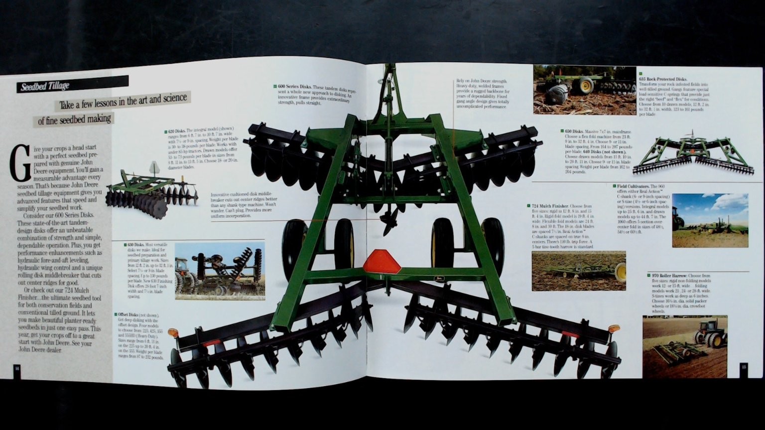 John Deere 1991 Agricultural Equipment Review Brochure Vintage Green