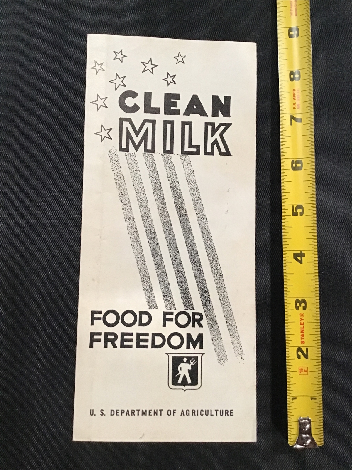 WW2 Clean Milk US Dept of Agriculture flyer brochure