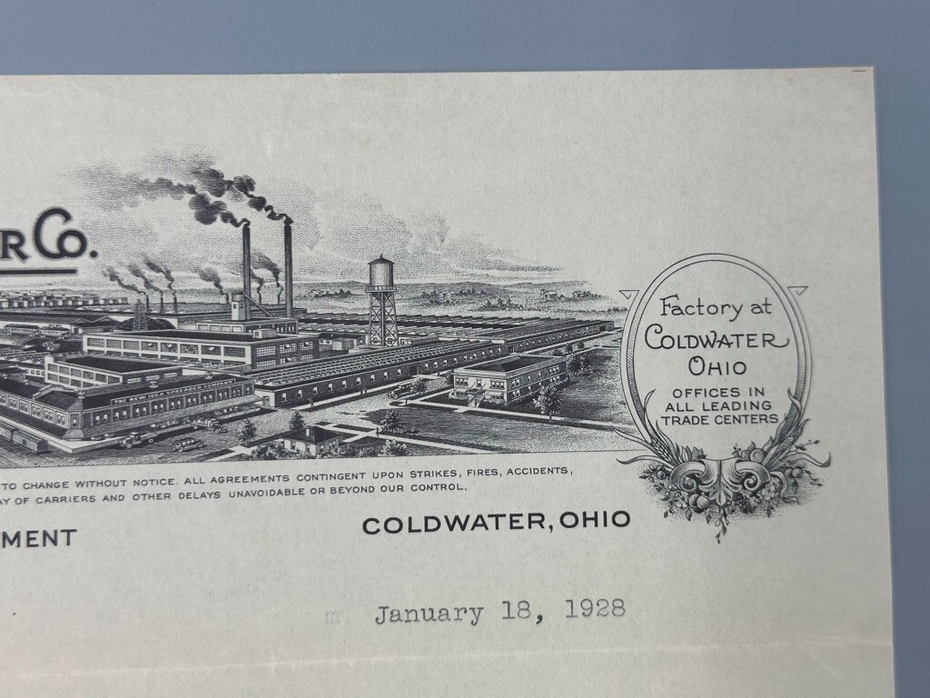 1928 NEW IDEA SPREADER Co COLDWATER Ohio FARM Advertising Antique Letter