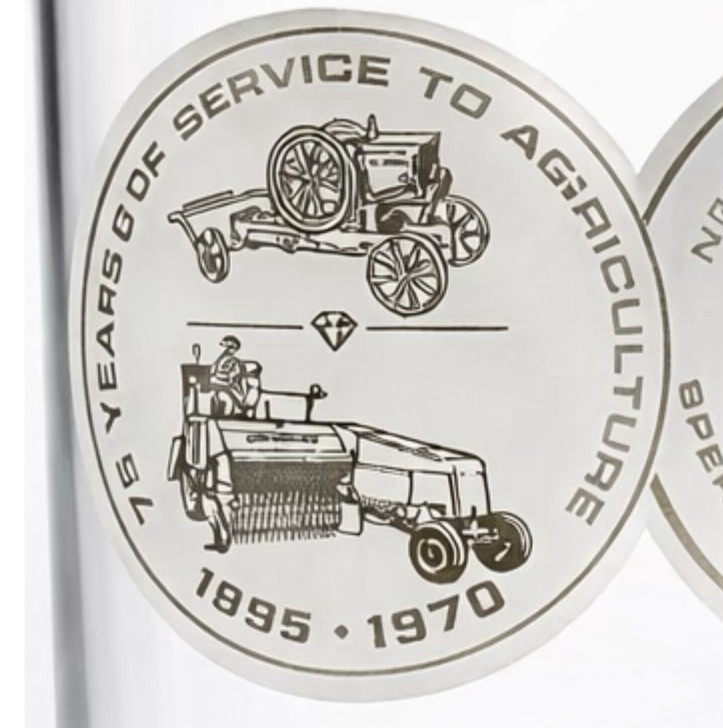 Commemorative New Holland Division Sperry Rand Glass Collectible